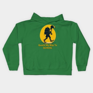 Quack my way to school Kids Hoodie